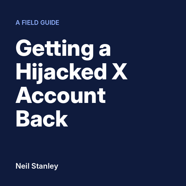 Cover of the guide Getting a Hijacked X Account Back